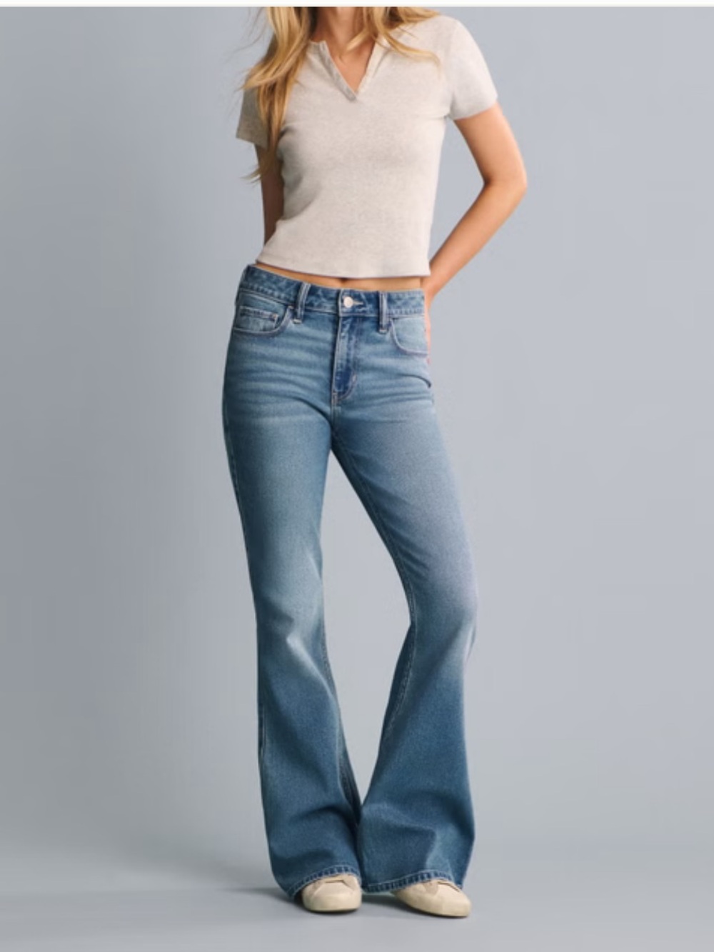 NWT Hollister High-Rise Light Blue Flare Jeans